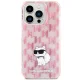 Чехол Karl Lagerfeld для iPhone 15 Pro Max Monogram Choupette, розовый