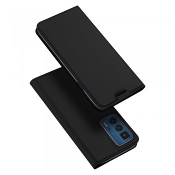 Motorola Edge 20 Pro DUX DUCIS Skin Pro Auto-absorbed Leather Cell Phone Case Cover, Black | Telefona Vāciņš Maciņš Apvalks Grāmatiņa
