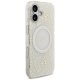 Guess IML Flowers Electro Pearl Strap MagSafe Phone Case Cover iPhone 17 - white