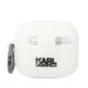 Чехол Karl Lagerfeld Silicone Choupette Head 3D для AirPods 3, Белый