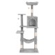Cat Tree for Indoor Cats with Condo and Scratching Posts 146 cm Petsi, gray