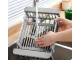 Telescopic Over-the-Sink Dish and Vegetable Drainer, Grey