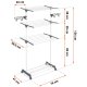 Clothes Drying Rack Massido Delia, Vertical Folding Laundry Airer, 50 ft, white
