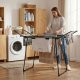 Foldable Clothes Drying Rack with 82 ft of Drying Space, Gullwing, Black