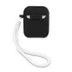 Чехол Guess Silicone Vintage для Apple AirPods, черно-белый