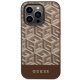 Guess iPhone 14 Pro Case GCube Stripes MagSafe, Brown
