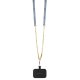 Guess iPhone 15 vāciņš Crossbody 4G Metal Logo, zils