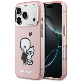 Karl Lagerfeld Karl & Choupette Back MagSafe Phone Case Cover iPhone 17 Pro - Pink