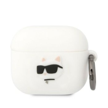 Karl Lagerfeld Чехол для AirPods 3 Silicone Choupette Head 3D Белый