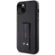 BMW iPhone 14 Plus / 15 Plus vāciņš Grip Stand Hot Stamp, melns