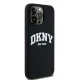 DKNY iPhone 13 Pro Max vāciņš Liquid Silicone White Printed Logo MagSafe, melns