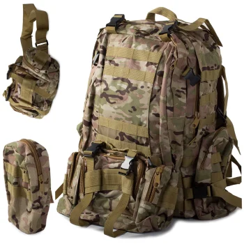 Taktiskā militārā mugursoma, 48.5L, gaišs kamuflāžas