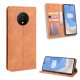 OnePlus 7T Vintage Style Magnetic Leather Wallet Protective Case Cover, Brown | Чехол для Телефона...