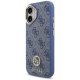 Guess 4G Strass Logo ar lielo siksnu un metāla pogām MagSafe vāciņš iPhone 17 – zils | Phone Case Cover