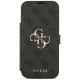 Чехол Guess Book 4G с металлическим логотипом для iPhone 17 Pro Max - черный