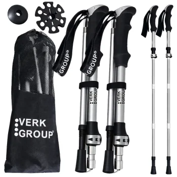 Verk Group Nūjošanas un trekinga nūjas ar somu, Sudraba