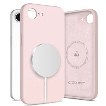 Tech-Protect Silicone MagSafe vāciņš priekš iPhone 16e / 17e, rozā