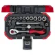 GEDORE red 1/4\" Socket Set 16-Piece with Reversible Ratchet