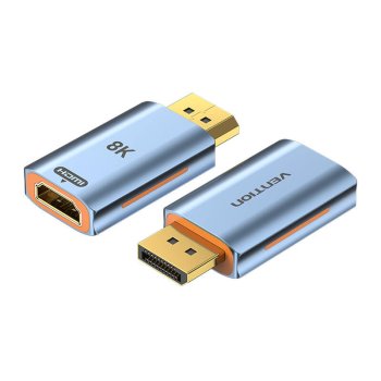 Переходник HDMI female - Display Port male Vention HFMH0 8K (синий)