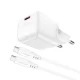 Сетевое зарядное устройство Acefast A73 Mini PD 20W GaN + кабель USB-C, белое
