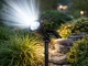 Solar Garden LED Spotlight 4 LED Ground Spike Black