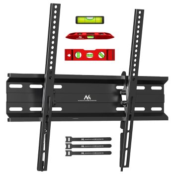 Maclean MC-748A sienas stiprinājums televizoram/monitoram, 32-70", 45kg, VESA 400x400, Melns