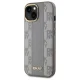 DKNY iPhone 15 Plus vāciņš Leather Checkered Mono Pattern MagSafe, bēšs