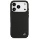 Mercedes iPhone 17 Pro Case Leather Large Laurel Leave MagSafe, Black