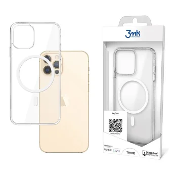 Apple iPhone 12 / 12 Pro 6.1" 3MK MagCase Clear Case Cover, Transparent | Caurspīdīgs Silikona Vāciņš Maciņš...