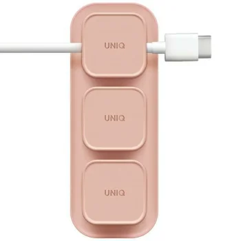 Uniq Pod Mag magnētiskie kabeļu turētāji ar pamatni, rozā