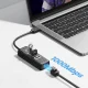 Orico PW3UR25-U3 USB centrmezgls (3x USB-A 3.0, 1x RJ45 2.5G), 1.8m, Melns