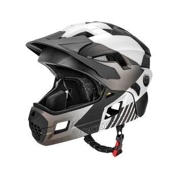 Rockbros TS-61 bērnu veloķivere ar noņemamu zoda aizsargu, M (54-57 cm), pelēka