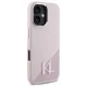 Karl Lagerfeld iPhone 16 Case Silicone Shadow Metal Initial MagSafe, Pink