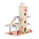 Деревянный гараж-парковка Ecotoys W04B047B с лифтом и машинками