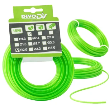 Trimmera aukla DIVODV 15m, 2mm, zaļa