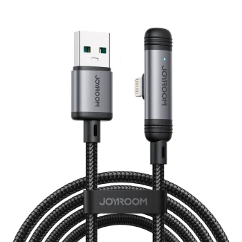 Joyroom S-A56 EnjoyX 90° USB-A to Lightning Cable 3A 1.2m, Black
