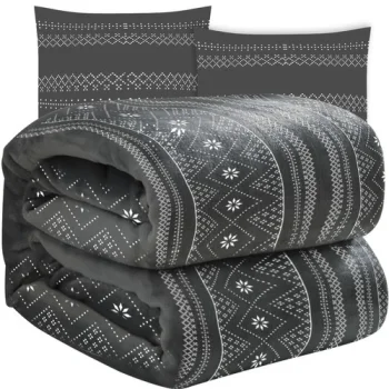 Soft Blanket and Pillowcase Set 160x200cm Ruhhy 22598, Grey