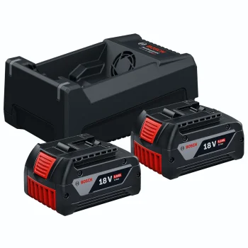 Bosch 2x GBA 18V 5.0Ah un lādētāja sākuma komplekts