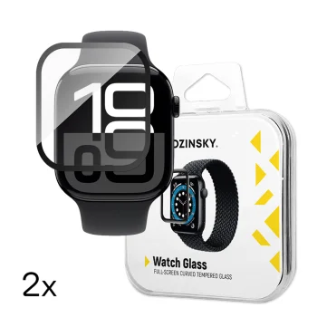 Wozinsky Full Glue Tempered Glass for Apple Watch 42mm with Black Frame, 2 pcs.