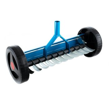 Manuālais zāliena aerators un skarifikators 46 cm ar riteņiem