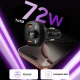 Tech-Protect CC06 automašīnas lādētājs ar FM transmiteri, 3-porti, PD72W, melns