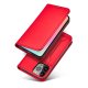 Apple iPhone 13 Pro 6.1\'\' Magnet Card Pouch Wallet Book Case Cover, Red