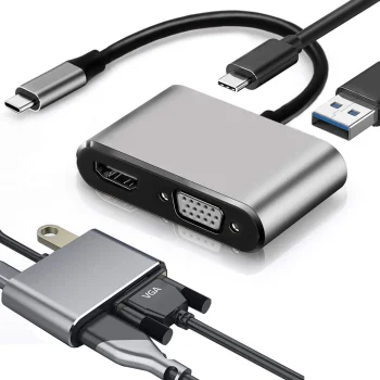 Адаптер USB-C на HDMI 4K / VGA / USB 3.0 / USB-C PD