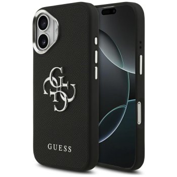 Guess Grained Big 4G Classic Logo maciņš iPhone 17 telefonam – melns | Phone Case Cover