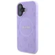 Чехол Guess Saffiano Peony Classic Logo MagSafe для iPhone 16 - Фиолетовый