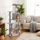 Cat Tree for Indoor Cats with Condo and Scratching Posts 146 cm Petsi, gray