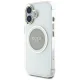 Чехол Guess IML Metal Colored Circle Classic Logo MagSafe для iPhone 16, серый