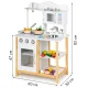 Деревянная детская кухня Ecotoys TK040A-WHITE с аксессуарами, белая