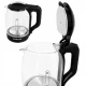 Electric Kettle, Glass, 1500W, 2L, with LED Illumination, Black