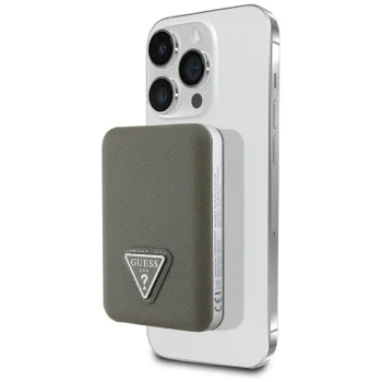 Повербанк Guess Grained Triangle с MagSafe 5000mAh 15W USB‑C – коричневый